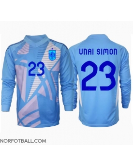 Billige Fotballdrakt Spania Unai Simon #23 Keeper Replika Hjemmedrakt EM 2024 Langermet